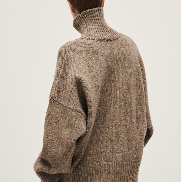 babaa jumper no17 turtleneck sweater in dark mist/brown - OS - Picture 10 of 12